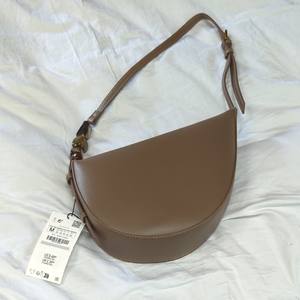 Zara Elegant Brown Shoulder Bag